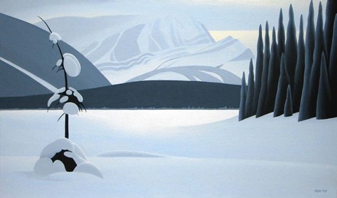 Framed Frozen Lake Print