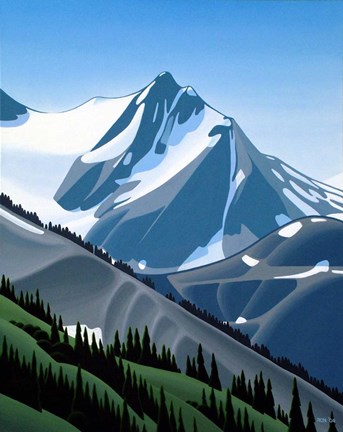 Framed Western Mountain Print