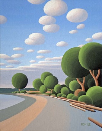 Framed Willows Dawn Print