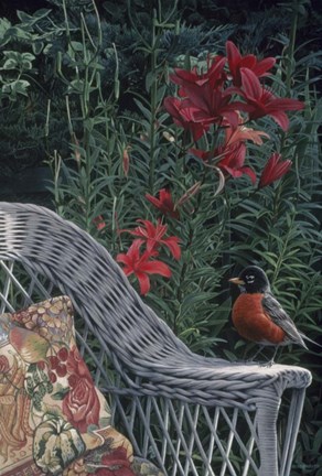 Framed Wicker Chair Print