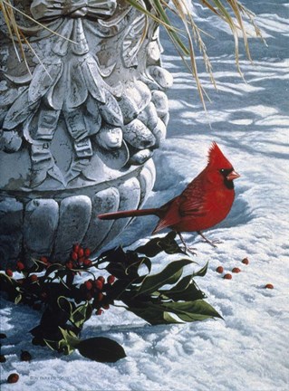 Framed Winter Holly Print