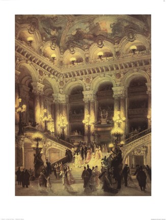 Framed Le Couloir de L'Opera Print