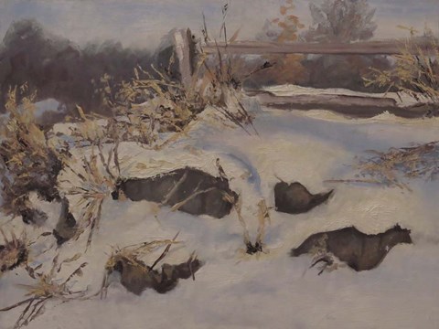 Framed Snow Mounds Print