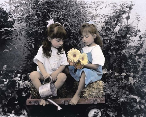 Framed Garden Girls Print