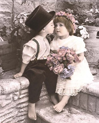 Framed Little Kiss Print