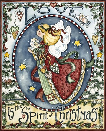 Framed Love Is The Spirit Of Christmas Print