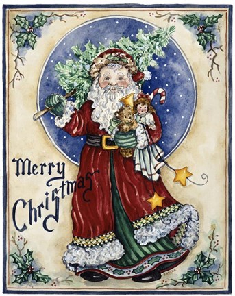 Framed Merry Christmas / St. Nick Print