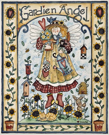 Framed Gardien Angel Print