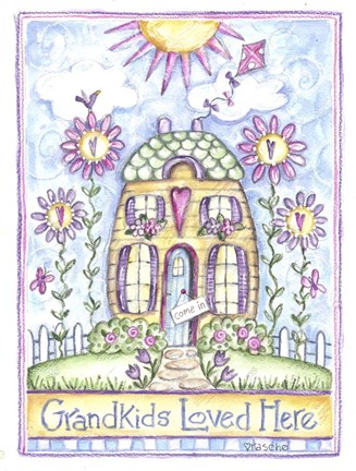 Framed Grandkids Loved Here Print