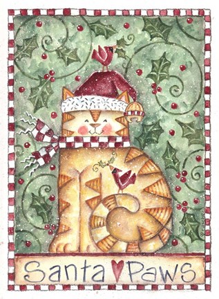 Framed Santa Paws Print