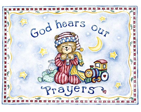 Framed God Hears Our Prayers Print