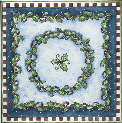 Framed Christmas Holly Print