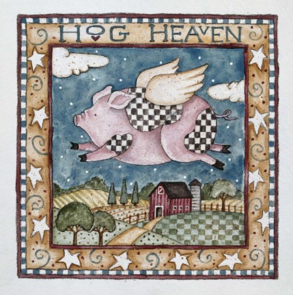 Framed Hog Heaven Print
