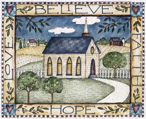 Framed Believe (Faith, Hope, Love) Print