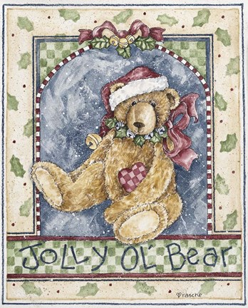 Framed Jolly O&#39;L Bear Print