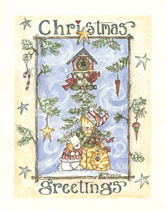 Framed Christmas Greetings Print