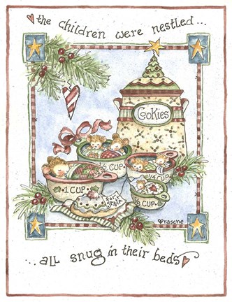 Framed Children Were Nestled... Print