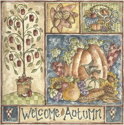 Framed Welcome Autumn Print