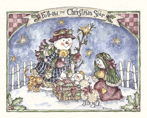 Framed Follow The Christmas Star Print