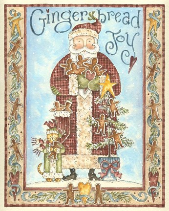 Framed Gingerbread Joy Print