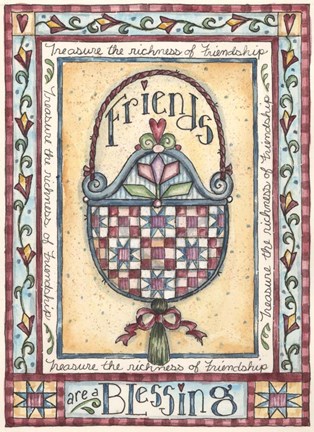 Framed Friends Blessings Print