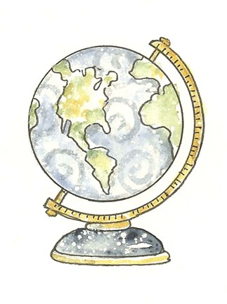 Framed School Globe Print