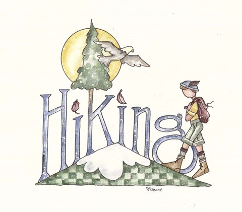 Framed Hiking Print