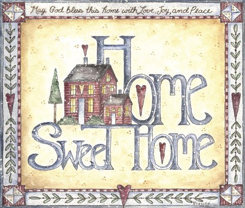 Framed May God Bless This Home..... Print