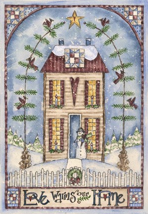 Framed Love Warms Our Home Print