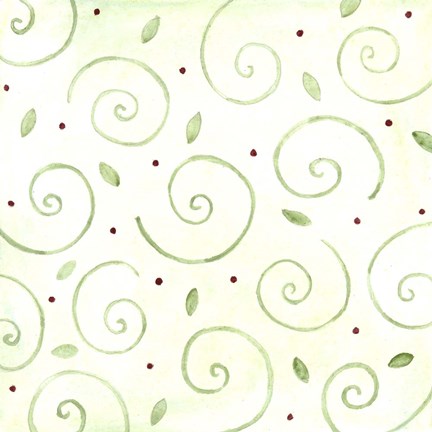 Framed Green Pattern 2 Print