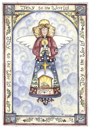 Framed Joy To The World Angel Print