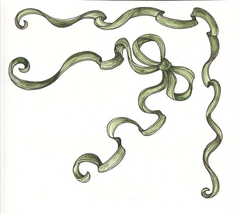 Framed Green Ribbon Print