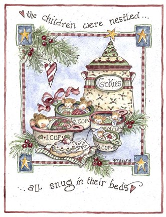 Framed Children were nestled Print