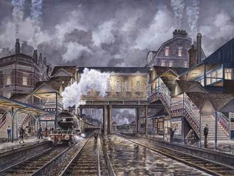 Framed Night Train To Edinbourough Print