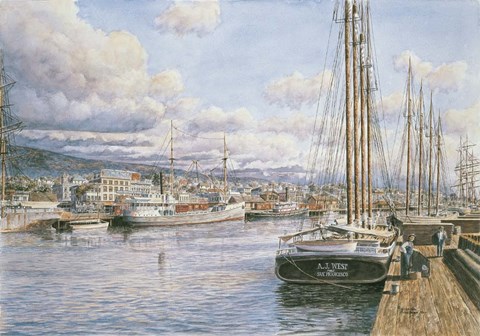 Framed San Pedro Sunrise, c.1913 Print