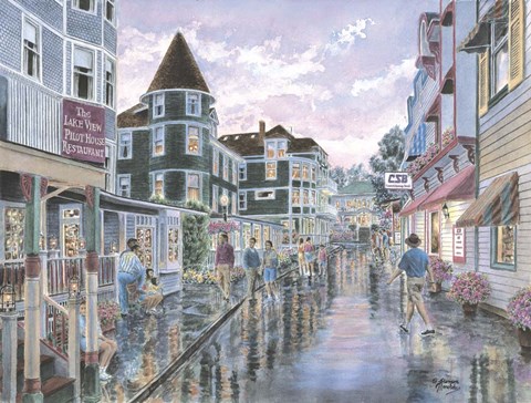 Framed Mackinaw Sunset Print