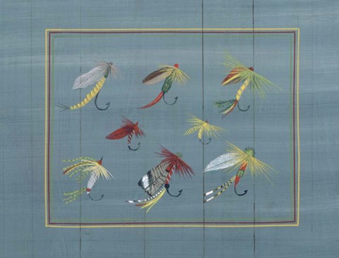 Framed Fishing Hooks 2 Print