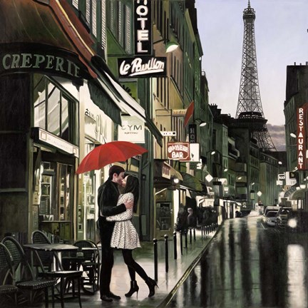 Framed Romance in Paris Print