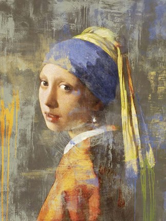 Framed Vermeer&#39;s Girl 2.0 Print