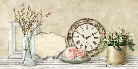 Framed Mon Jardin I Print