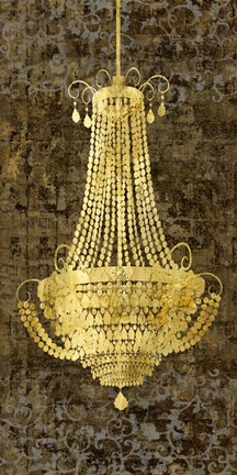 Framed Panneau Chandelier I Print