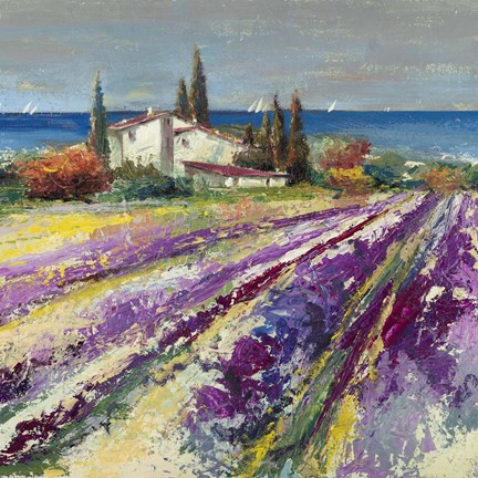 Framed Sognando la Provenza (Detail) Print