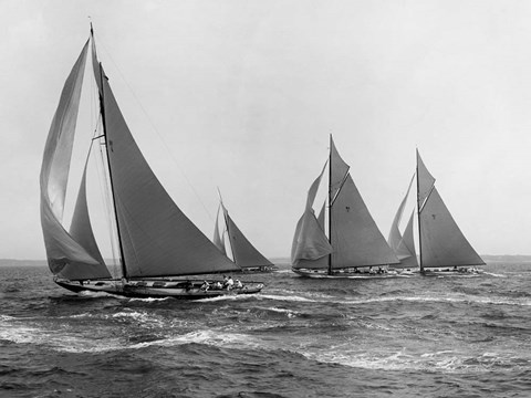 Framed Sloops at Sail, 1915 (Detail) Print