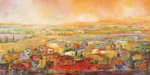 Framed Villaggio delle Colline Print