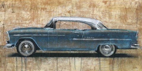 Framed Vintage Blue Print