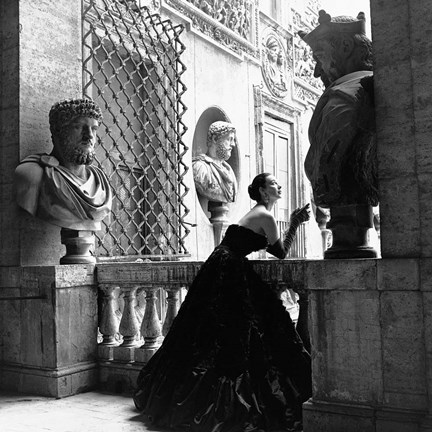 Framed Evening Dress, Roma, 1952 Print