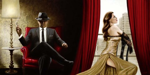 Framed Black Tie, high Heels Print