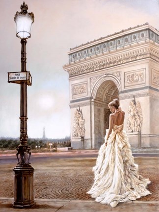 Framed Romance in Paris II Print
