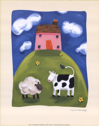 Framed Pink Farmhouse Print