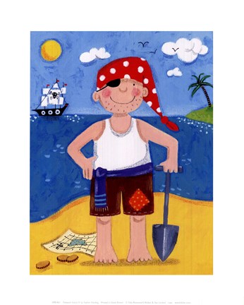 Framed Treasure Island IV Print